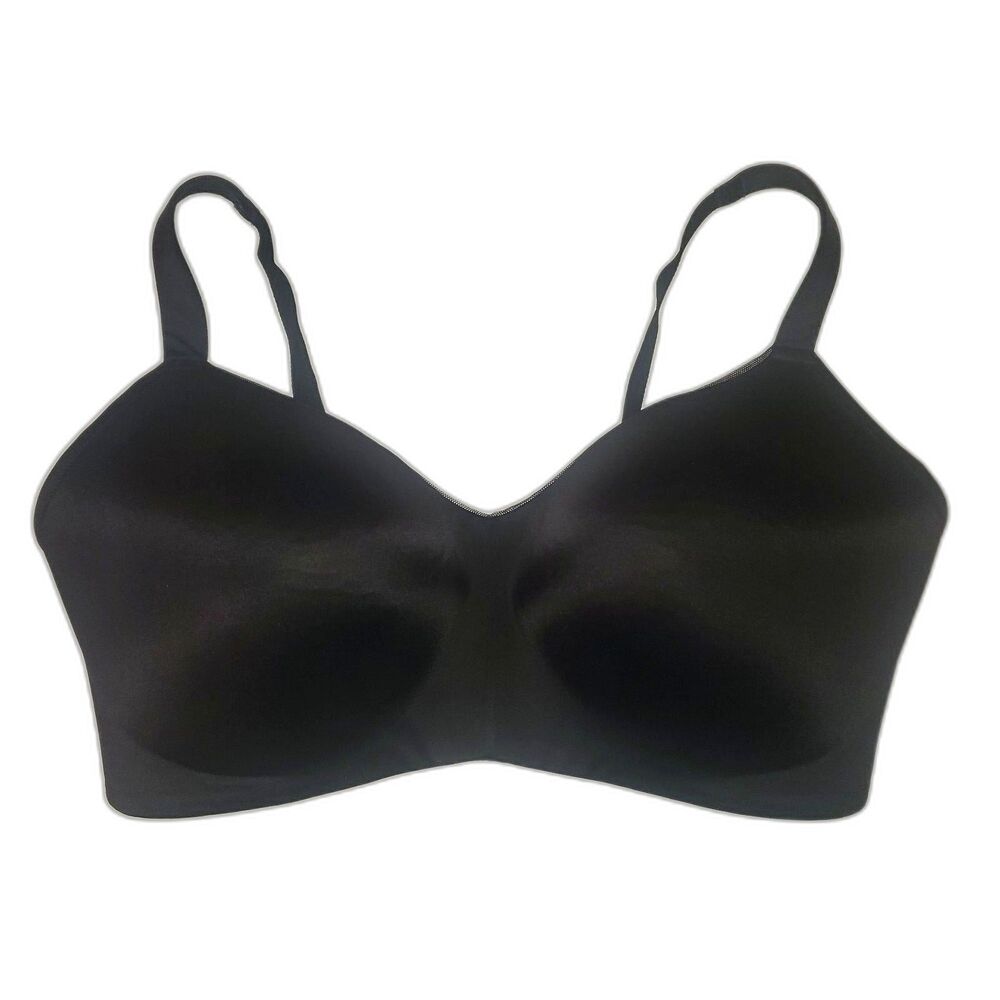 AUDEN Black Lightly Lined Wirefree Wireless Bra Size 44DDD